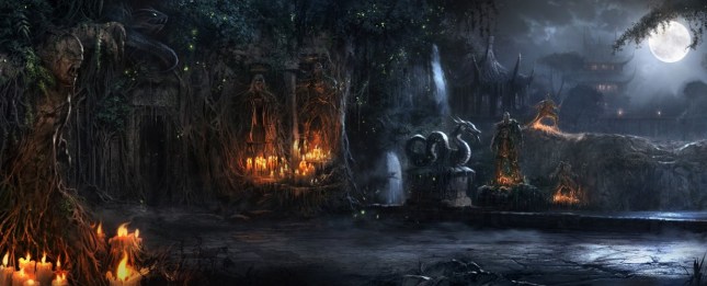 shang_tsung__s_garden___night_by_atomhawk-d3efm1y